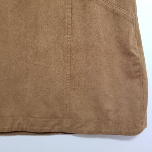 Abercrombie & Fitch skirt 2 faux suede A-line mini VINTAGE Y2K autumn academia - Picture 5 of 13